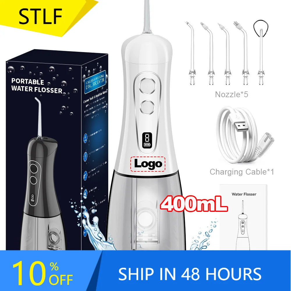 

STLF Multi Jet 400ml Cordless Portable Professional Oral Irrigator Teeth Cleaning Waterflosser Electric Floss Water Floss