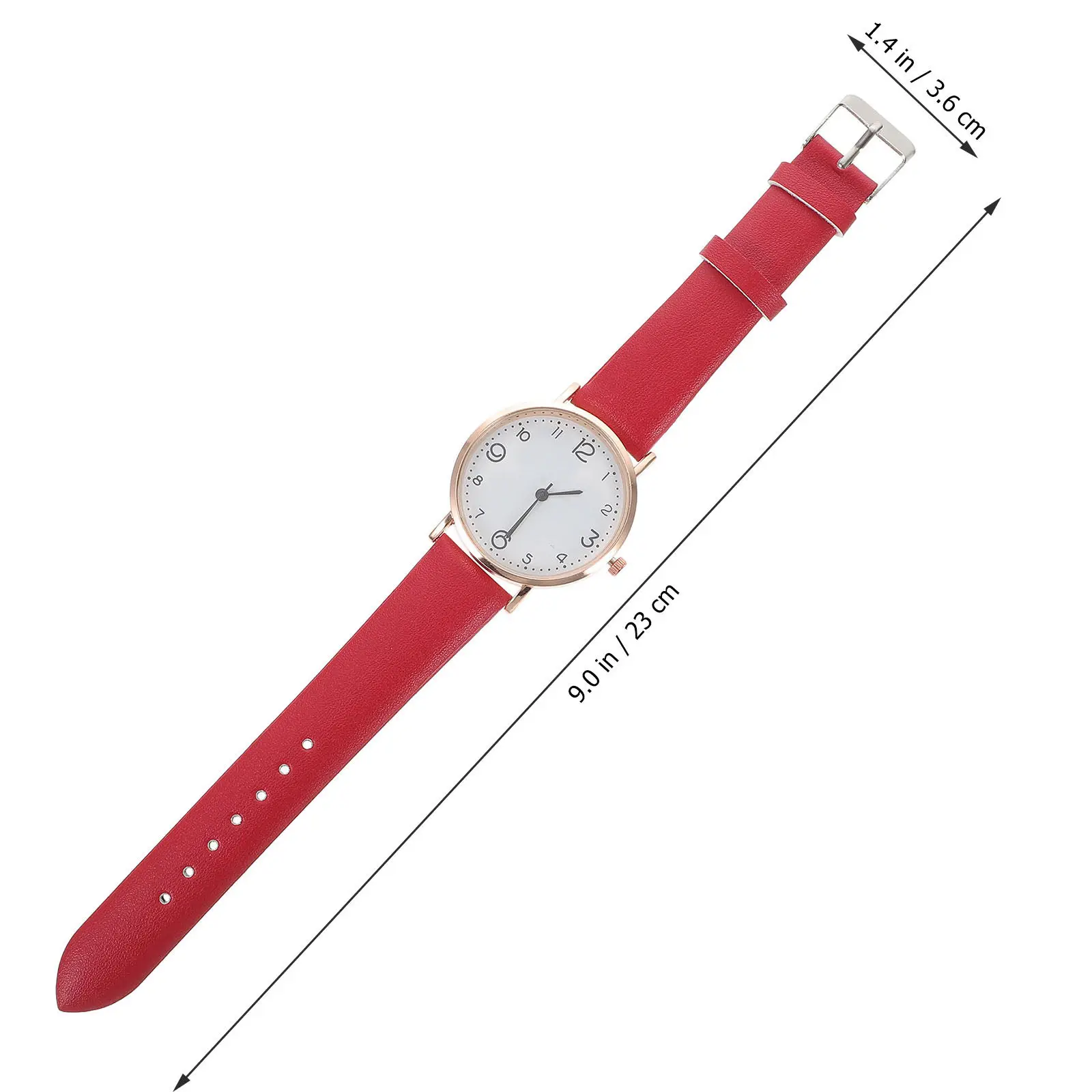 Women Quartz Watch Simple Elegant Design PU Strap Comfortable Stylish Wristwatch Suitable Casual School Party Gift