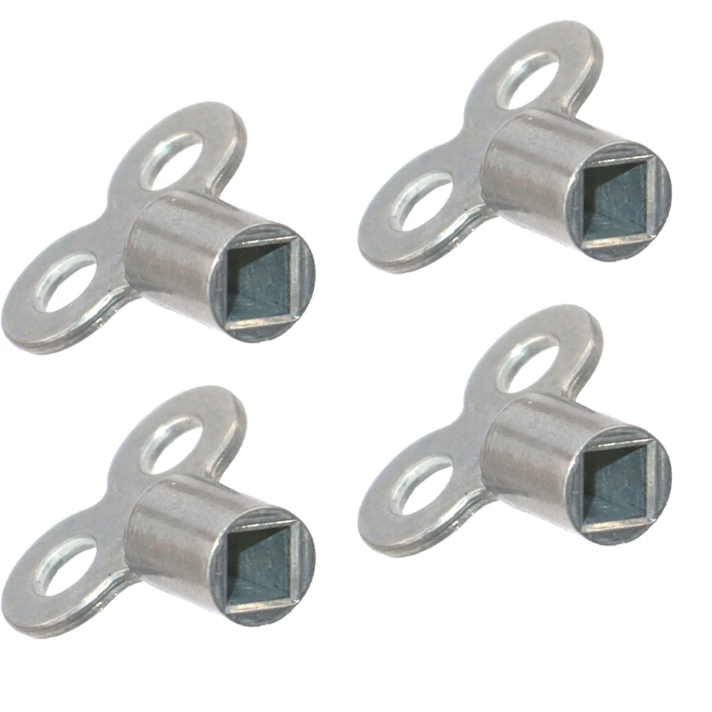 4 Piece Radiator Vent Wrench Set Aluminum Alloy with 5x5mm Square Socket Suitable for Heating System Air Venting