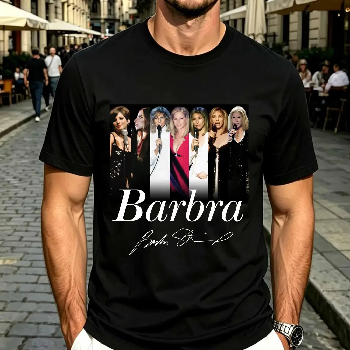 washed T Shirt New Barbra Streisand Singer For Fans Men All Size 1NG190 vintage Washed graphic Casual Unisex Breathable