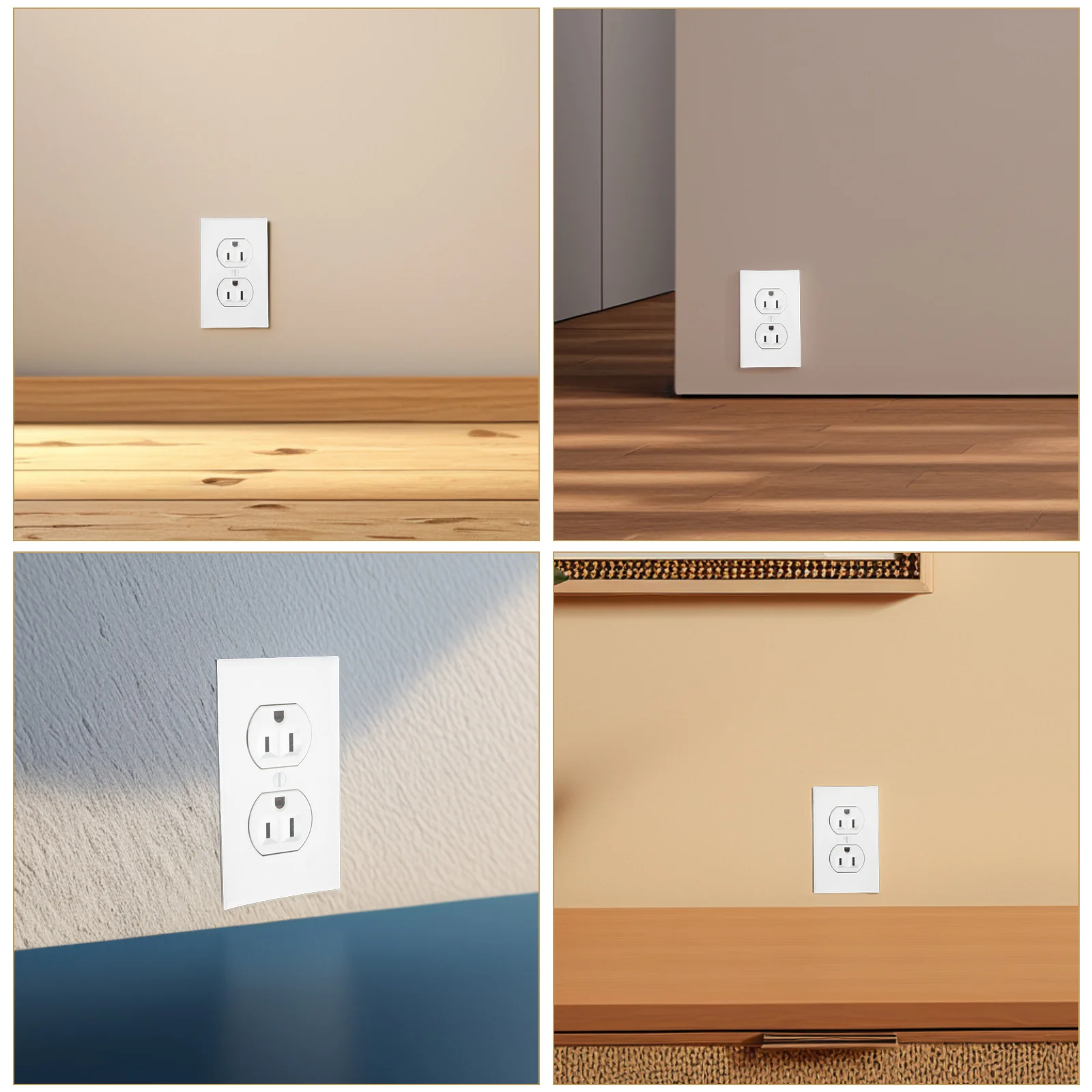 

20Pcs Fake Electrical Outlet Stickers Realistic Wall Plate Covers Prank Props for Office Home Funny Vinyl Decals Practical Humor