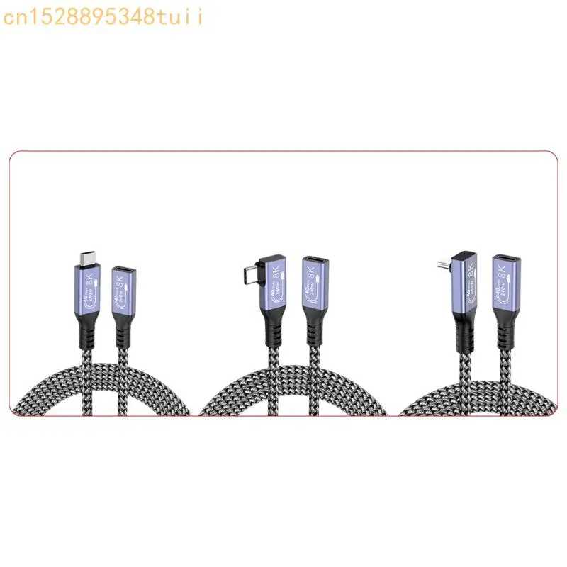 Y4QF USB C 4 Cavo USB C ESTENSIONE Cavo Cavo da maschio a femmina Supporto 240W Video 4K Video per telefono per telefoni16/15