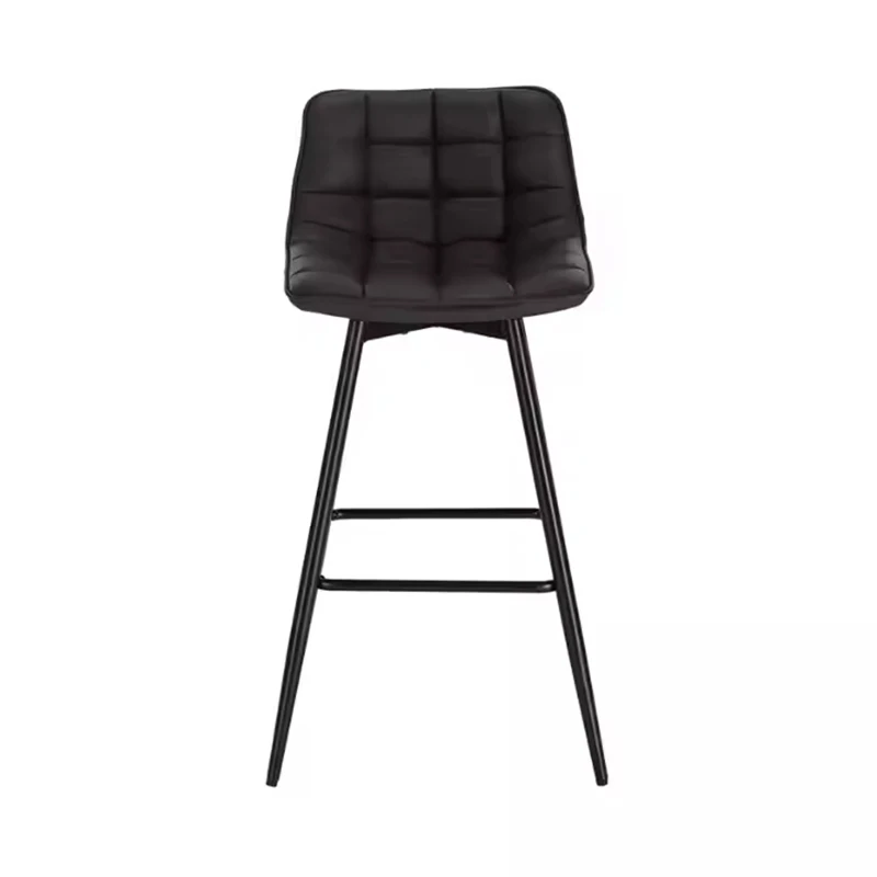 

Bar stools for home use with high legs Chair back high stool Nordic light luxury fabric modern minimalist bar chair Mo