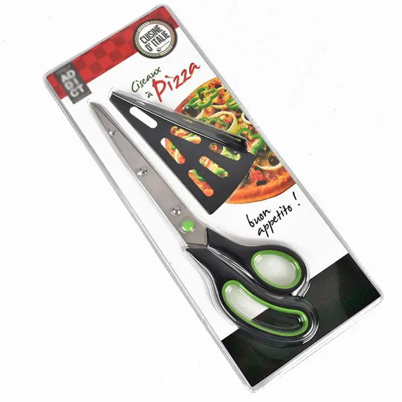 Pizza Scissors Knife Pizza Cutting Tool Stainless Steel Pizza Cutter Slicer Baking Tool Multi-Functional With Detachable Spatula