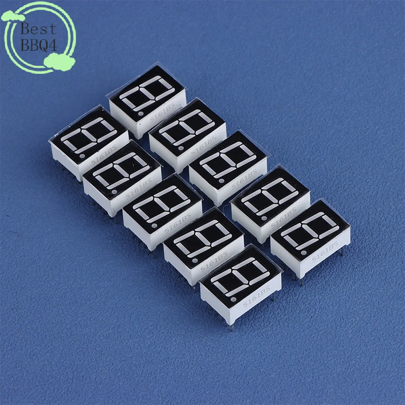 (BBQ4)10Pc Digital Tube Common AnodeCathode 0.56 Inch 10Pin 5161AS 5161BS 1 Bit Digit 7 Segment Red LED Digital Display Digitron