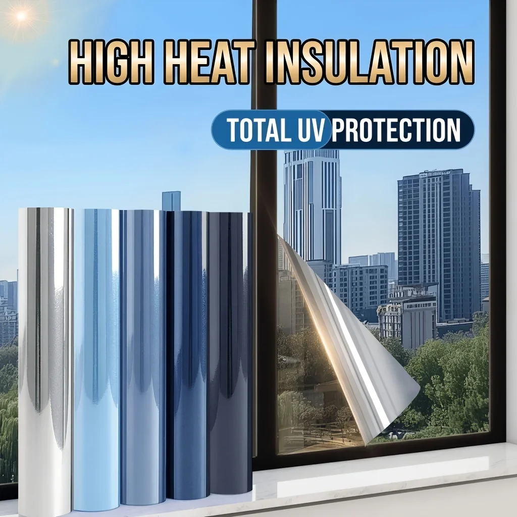 Insulation One-Way Viewing Sun Protection and Heat Insulation, Anti-Peeping and Privacy Protection Blocks Rays Static Cling