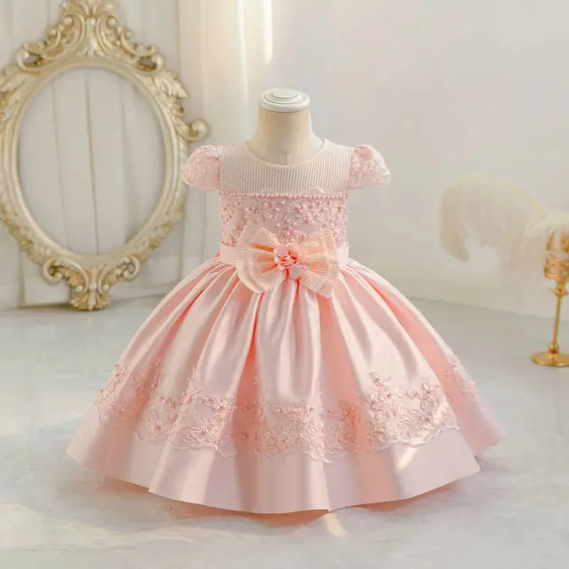 

COSda@Flower Girls Dress Ruffles Elegant Toddler Kids Birthday Princess Dress 1-5 Yrs Tulle Tutu Gowns Wedding Party Baby's Dres