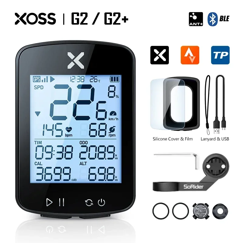 

Choice Version xoss G+ G2 G plus 2 Bike Computer GPS Generation Cycling Wireless Speedometer Tracker Odometer Road MTB Bike ANT+