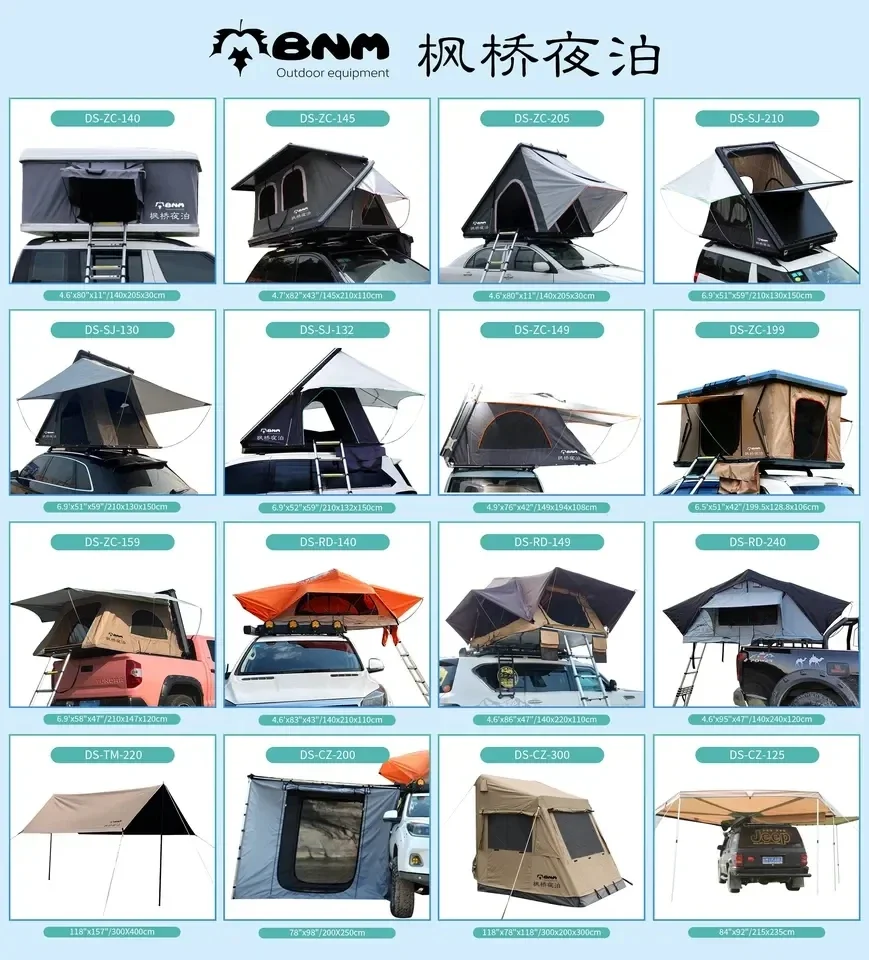 Roof Tent Car for Cars Box Inflatable Camping Aluminium X-hinge design Pole Roofnest Double De Camper And Up Awning Roof Tent