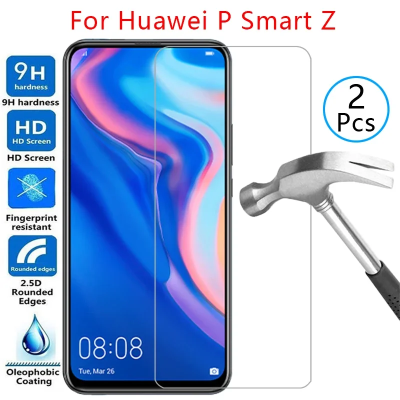 tempered glass screen protector for huawei p smart z case cover on psmart smar smat samrt psmartz protective phone coque bag 360
