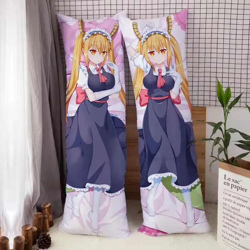 Anime Dakimakura Kobayashi-San Chi No Pillow Case Miss Kobayashi's Dragon Maid Tohru Fullbody Decorative Pillowcase