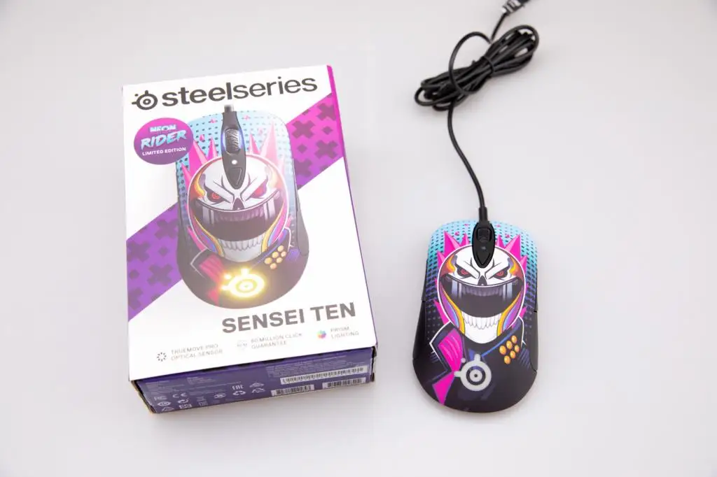 Steelseries Sensei Ten Gaming Mouse 18,000 CPI TrueMove Pro Optical Sensor 8 Buttons Mechanical Switches RGB Light Mice