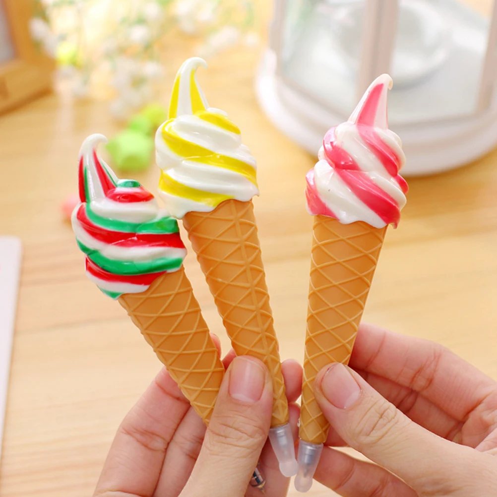 

5Pcs IceCreamBallpointPens SmoothWriting ComfortableGrip SchoolOffice HomeUse StudentKidsPen GiftIdea BallPointPen WritingTool