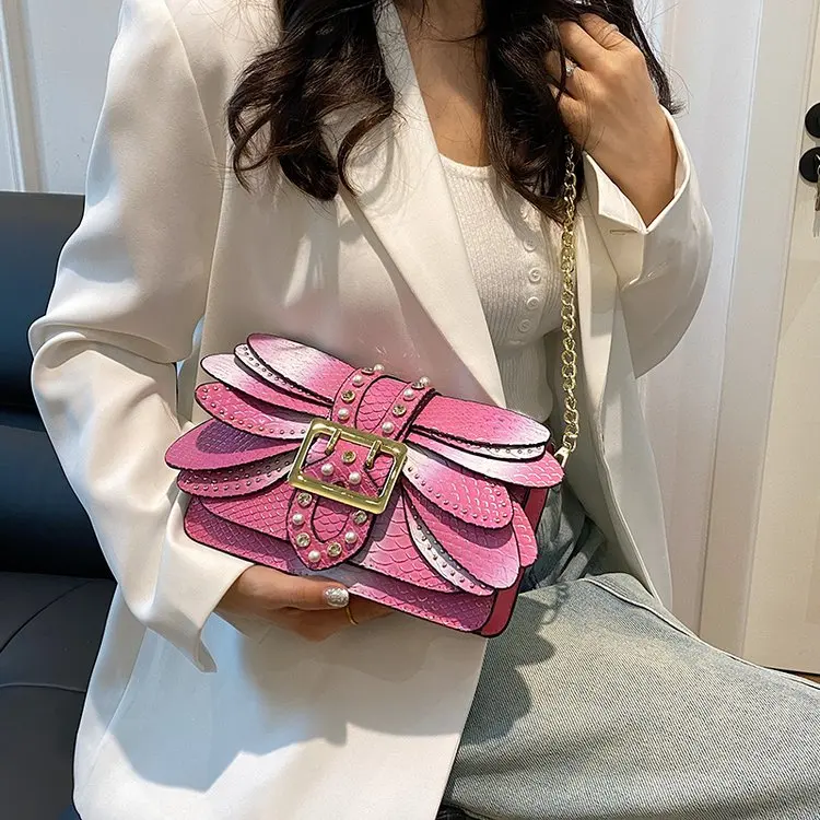

Dual-Chain Square Bag, Flap Front with Gold-Tone Hardware, Spacious Double Compartments, Versatile Carry, New 2026 Look