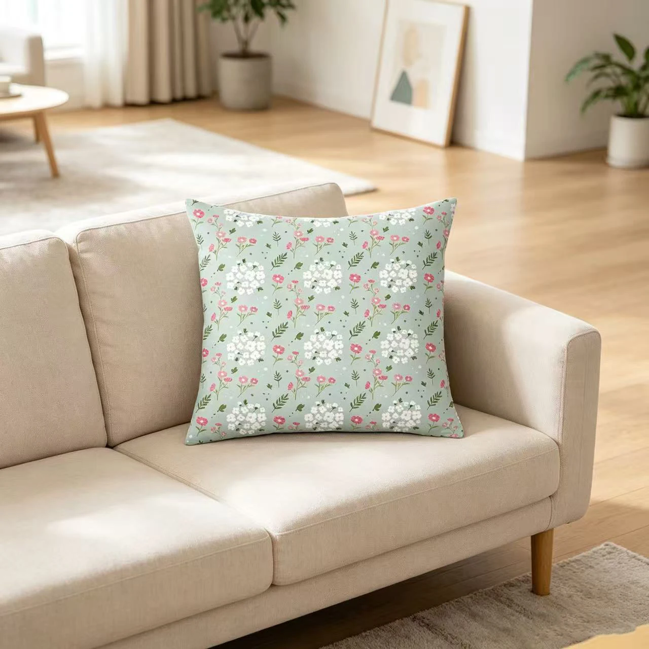 Ditsy Floral Daisy Wildflower Throw Pillow Case Decorative Pillowcase Living Room Sofa Office Seat Cushion Cover Home Gift Decor