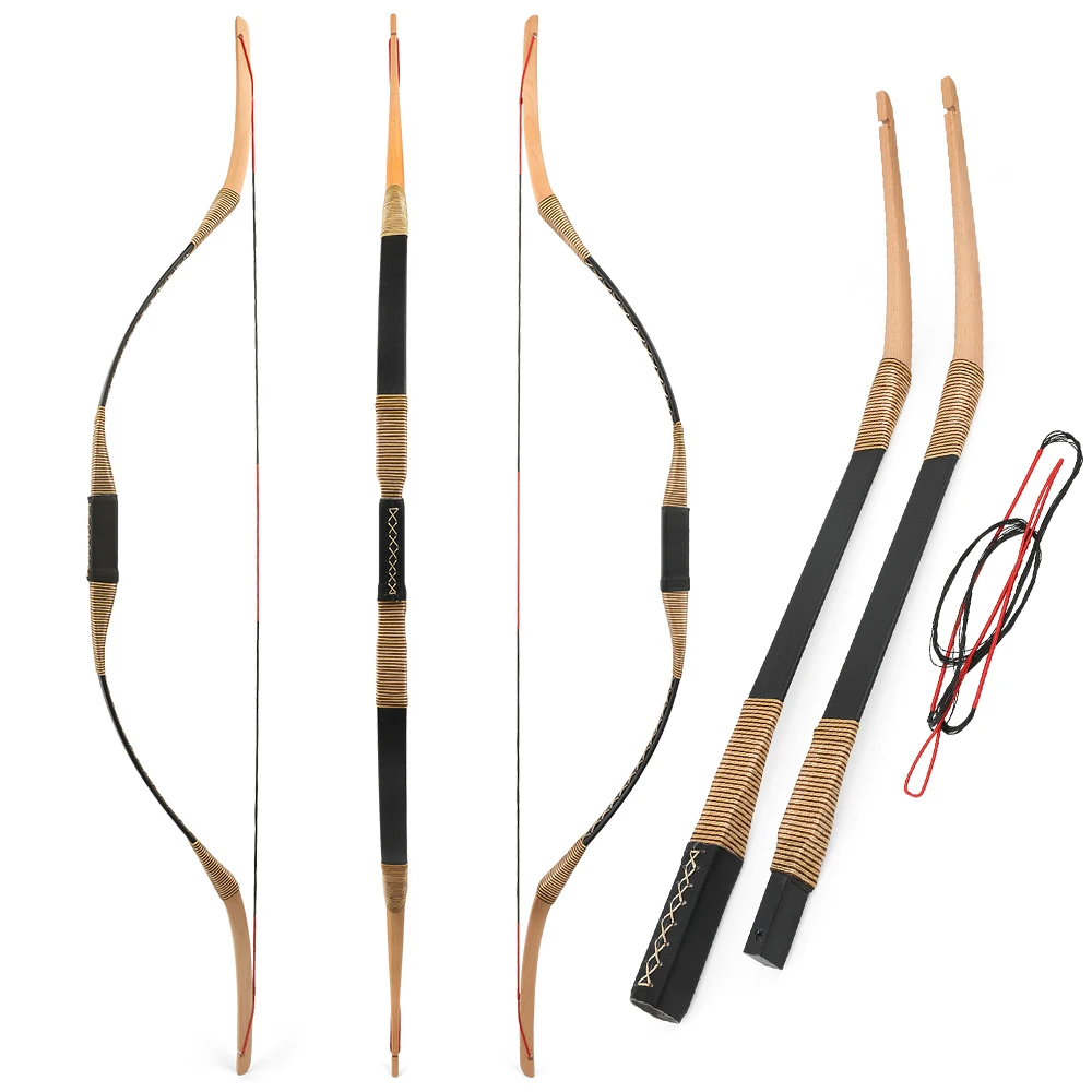 

Archery Split Traditional Bow 20/25/30/35lbs Recurve Bow Leather Grip for Bow Outdoor Shooting Hunting Target Left/Right Hand
