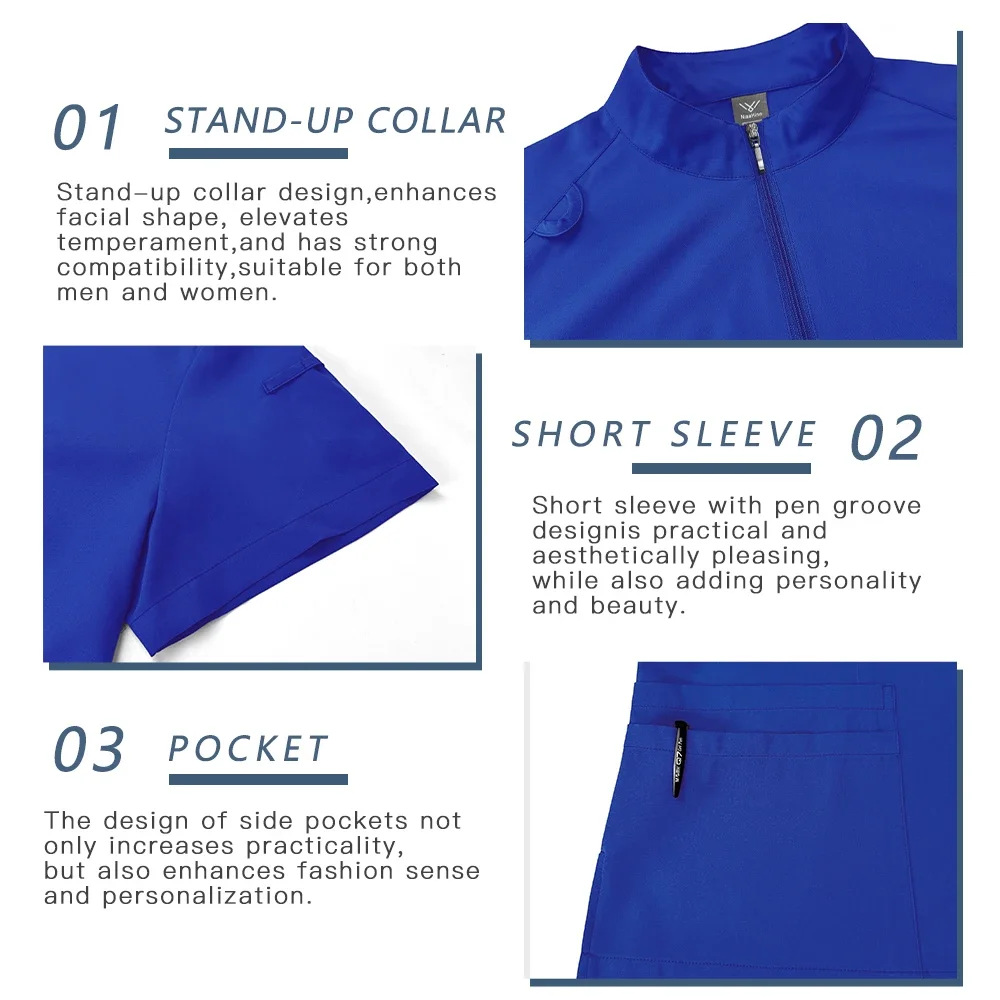 Neue Laborkittel Hosen Medizinische Chirurgische Uniform Set Krankenhaus Zahnarzt Klinik Salon Arbeitskleidung Apotheke Haustier Arbeitsanzug Krankenschwester Kleidung