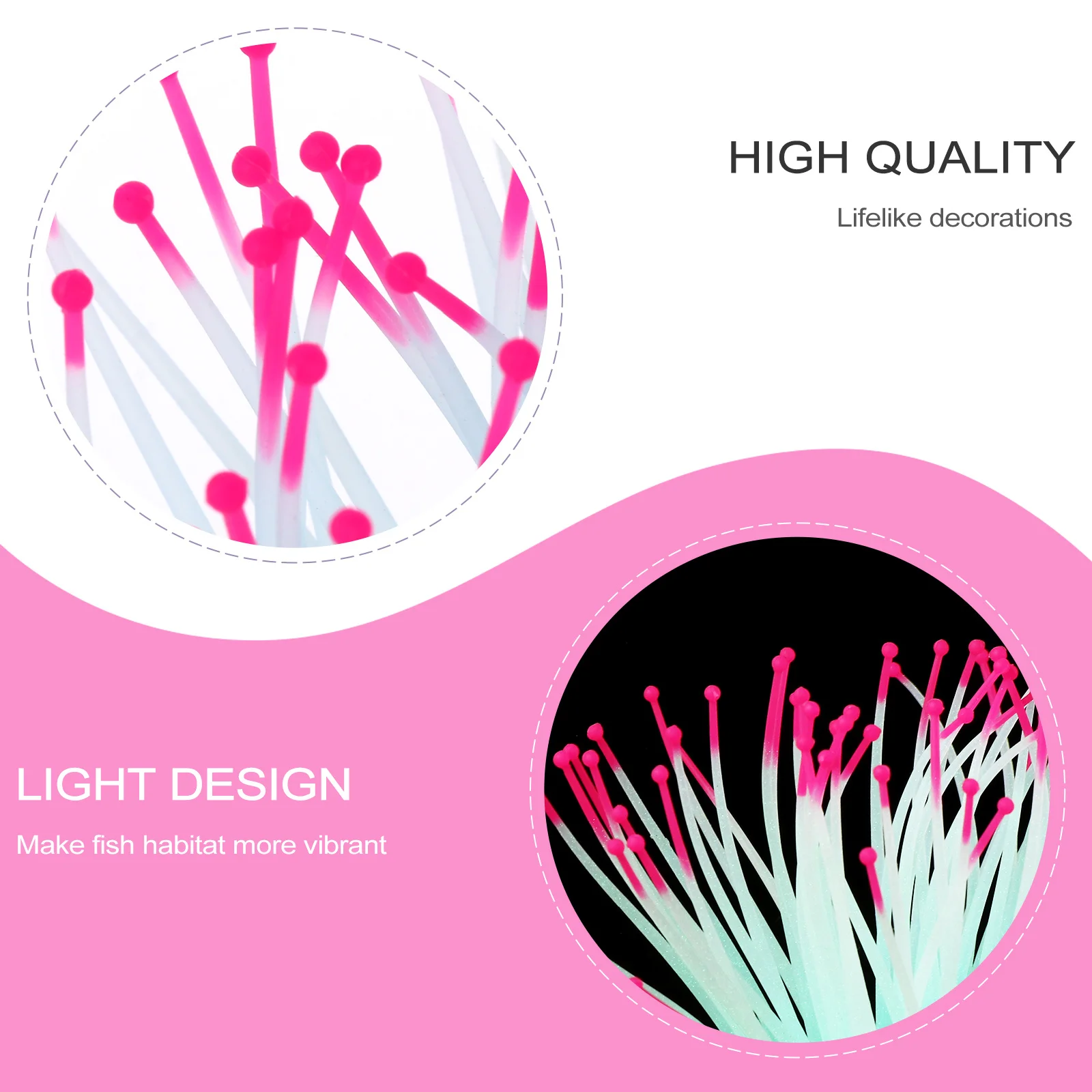 

Luminous Sea Anemone Coral Aquarium Plant Simulation Resin Artificial Landscape Decoration Fish Tank Decor Lifelike Aquarium