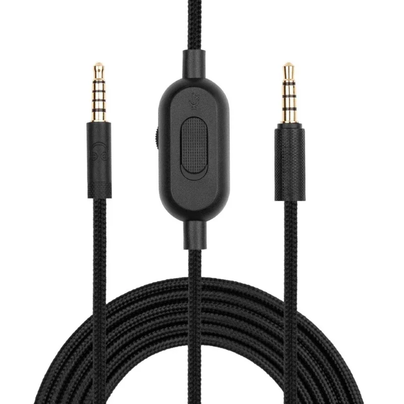 For Logitech GPRO X G233 G433 Headphone Audio Cable with Inline Mute &Volume Control Noise-free Cord High Quality Sound Aux Cord