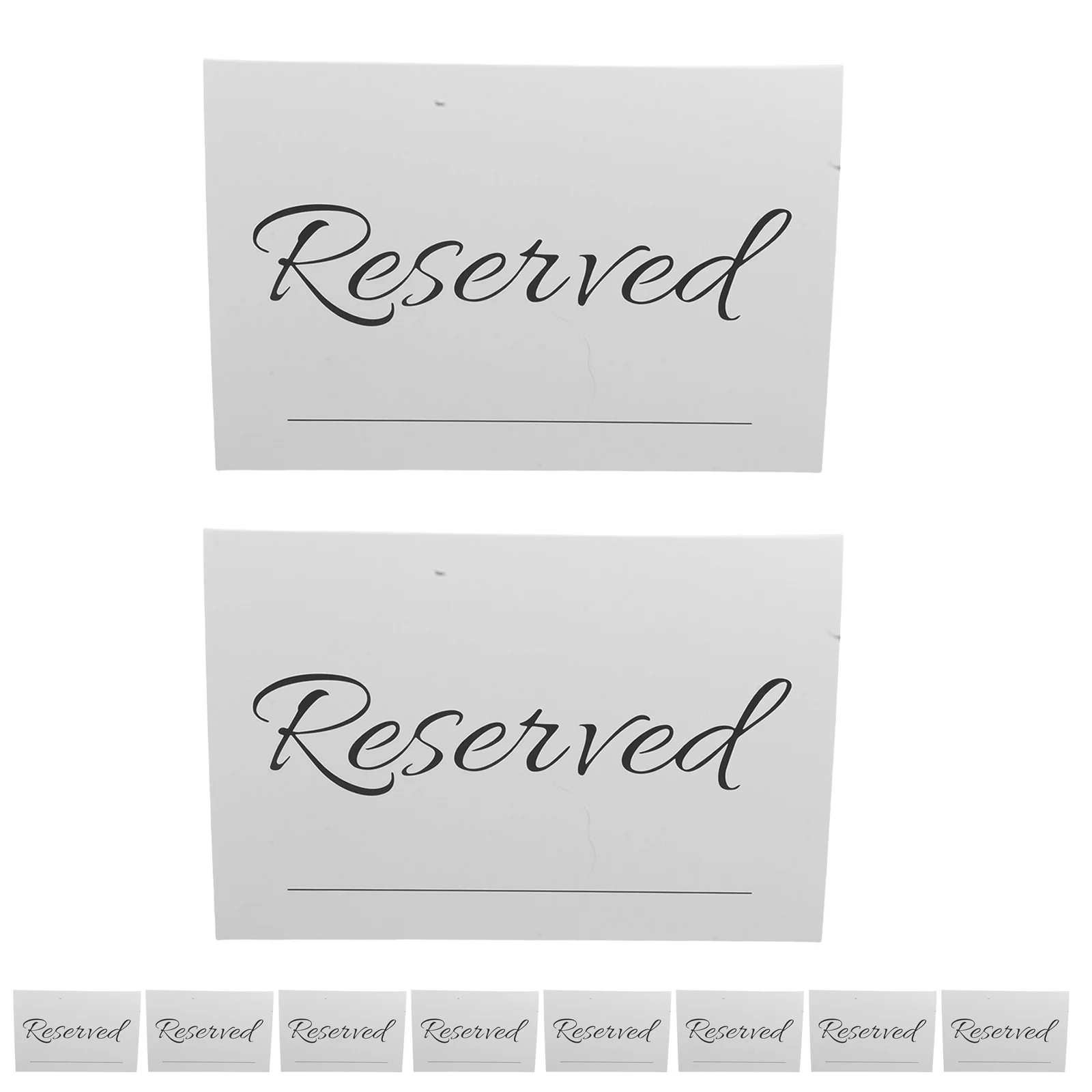 

20Pcs Wedding Place Cards White Minimalist Reserved Seating Signs Elegant Table Cards Tent Style for Banquets Restaurants