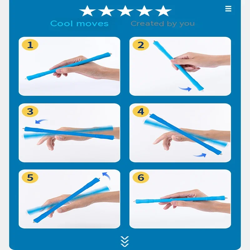 Silikonowy długopis obrotowy, fidget spinner, zabawki obrotowe dla dorosłych, antystresowe, antypoślizgowe, zabawki do kręcenia w dłoni dla dzieci, prezenty.