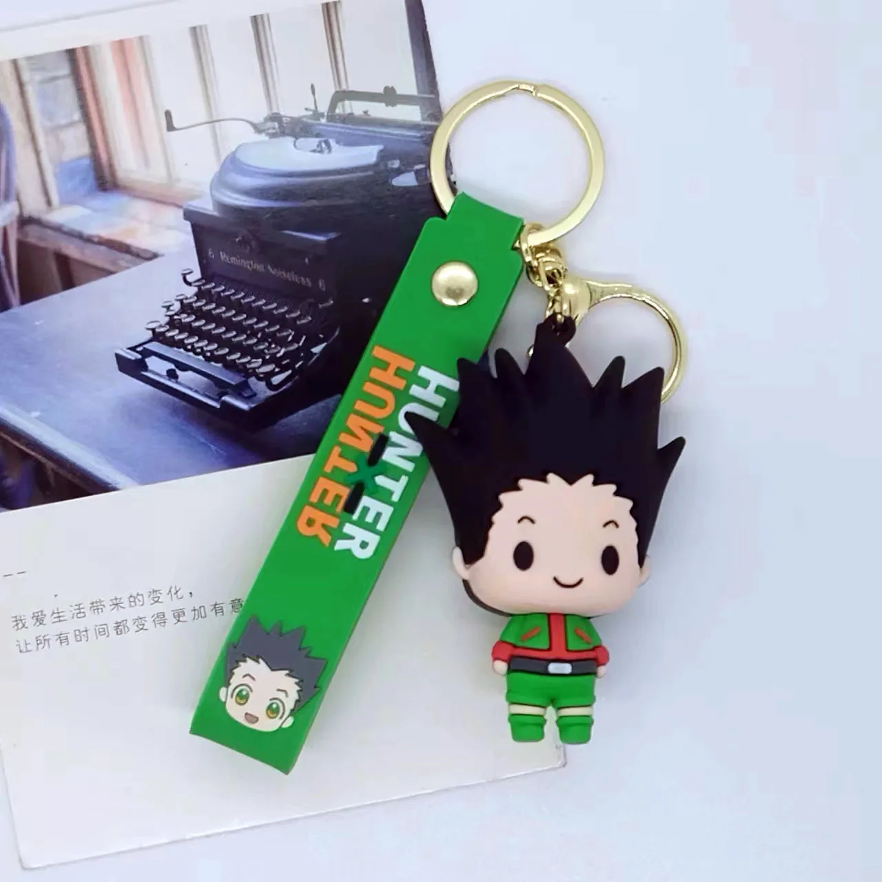 New Anime Hunter X Hunter Keychain Silicone Figure Car Keychains Key Chain Pendant Keyring Accessories Holder Bag Jewelry Gifts