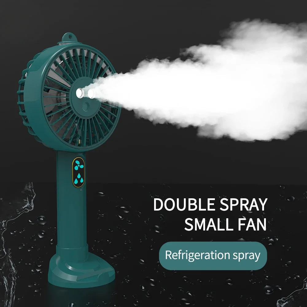 

2 in 1 Water Mist USB Portable Outdoor Travel Handheld Fan Desktop Portable Hydration Meter Mini Fan