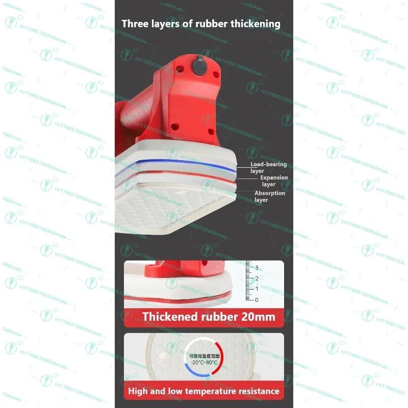 Automatic Air Pump, Electric Suction Cup for Tiles, Strong Vacuum Lifter, Tile Fixer, Glass Lifting and Carrying Tool. image 6