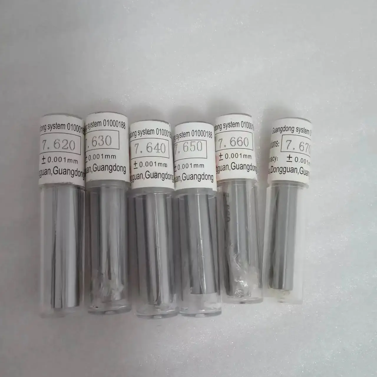 Cylindrical pin,Pin gauge,steel pin gauge, Dia 7.61/7.62/7.63/764/7.65/7.66/7.67 each 1PCS, total 7PCS