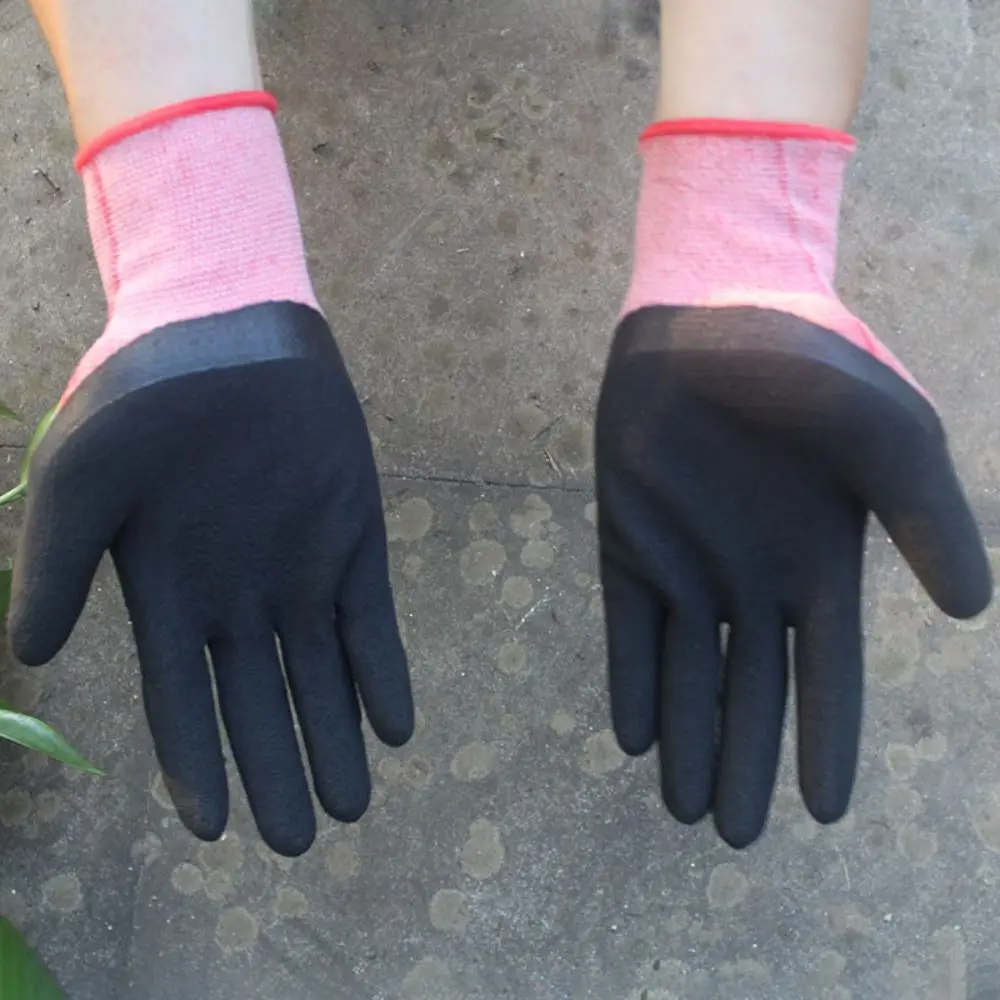 Tool Pink&black Gardening Glove Multi-purpose Anti Prickling Work Safety Gloves Wear Resistant Antiskid Protective Mittens