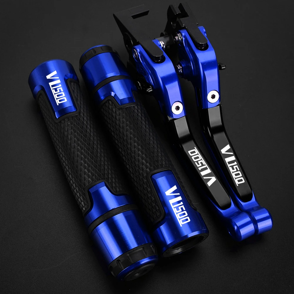

For SUZUKI VL1500 VL 1500 INTRUDER 1998 1999 2000 2001 2002 2003 2004 Motorcycle Folding Brake Clutch Levers Handle bar Grips