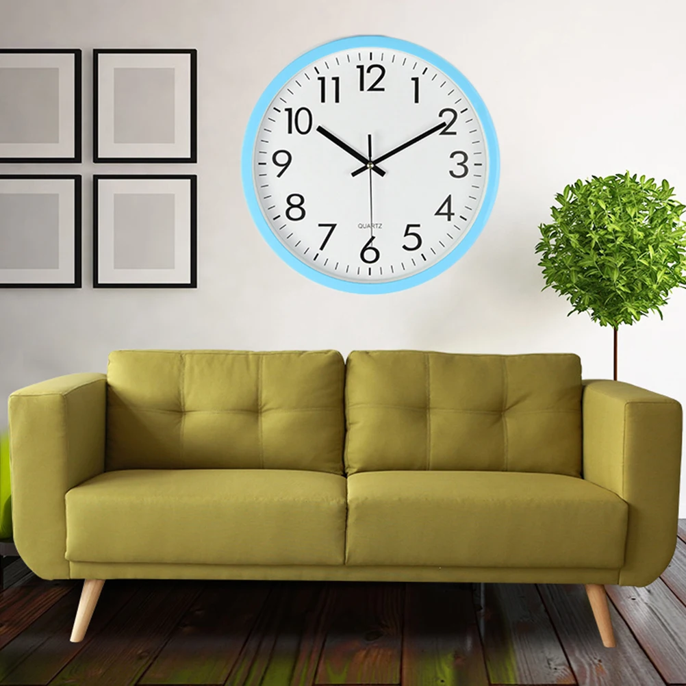 

Simple Silent Wall Clock Decoration Modern Minimalist Mute Blue No Ticking Alarm