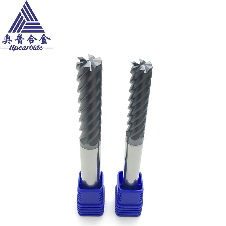 ZCCCT Stock 6 Flutes Flatten Tungsten Carbide End Milling With 40HRC