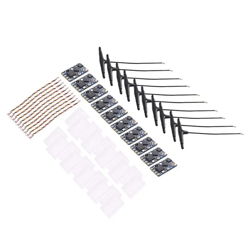 10-Pack ELRS 2.4Ghz, Nano Expresslrs Receiver With T-Type Antenna-Supports Wi-Fi Upgrade For RC FPV Drones