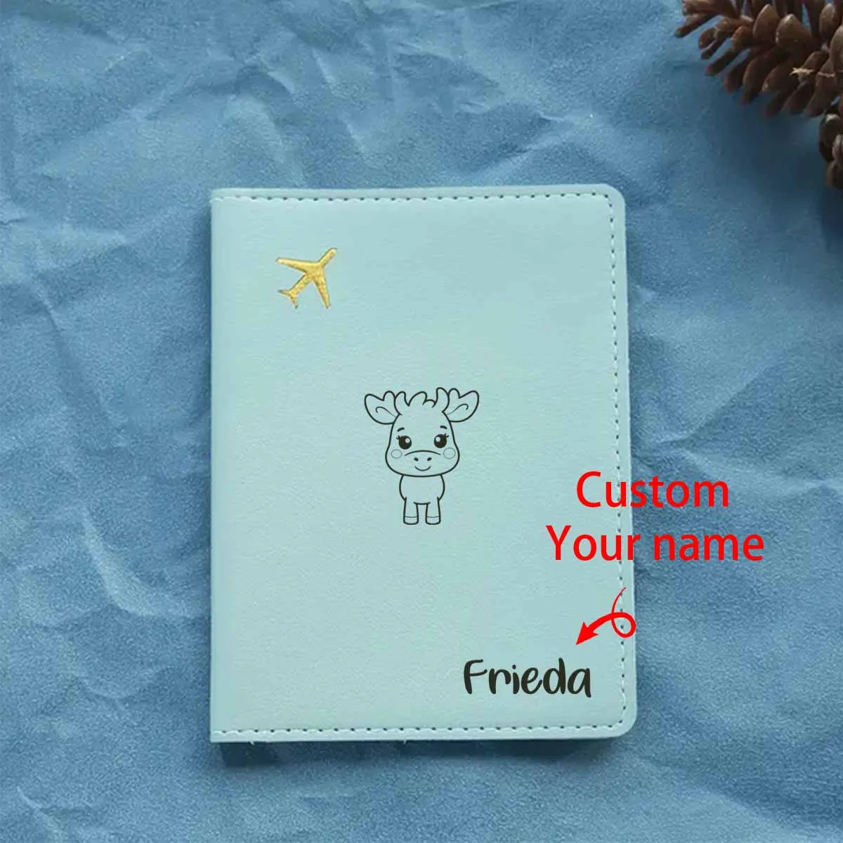 1pc Personalized Name Passport Cover Husband Gift Leather Passport Cover for Women Handmade Design