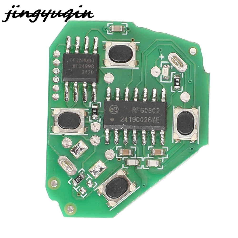 Jingyuqin Car Remote Key Circuit Board 433.92Mhz ASK For Isuzu D-Max Holden Colorado M-UX MUX Auto Only PCB Fob Control No Chip