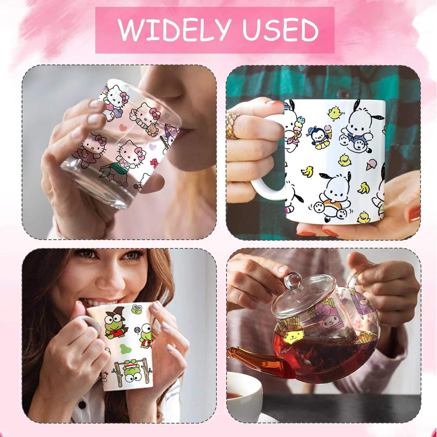 Miniso 25 neue Disney Princess Frohe Weihnachten 16 Unzen UV DTF 3D Aufkleber Aufkleber Wraps für Glasdose Tasse Handwerk DIY Geschenk kreativ