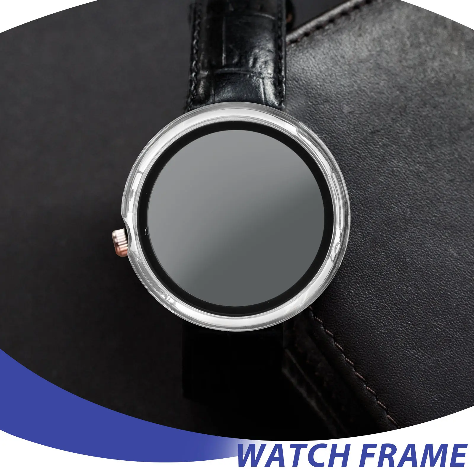 

Watch Bumper Case with Full Coverage Screen Protector Pc Protective Shell Compatible Watch Workout Business Travel