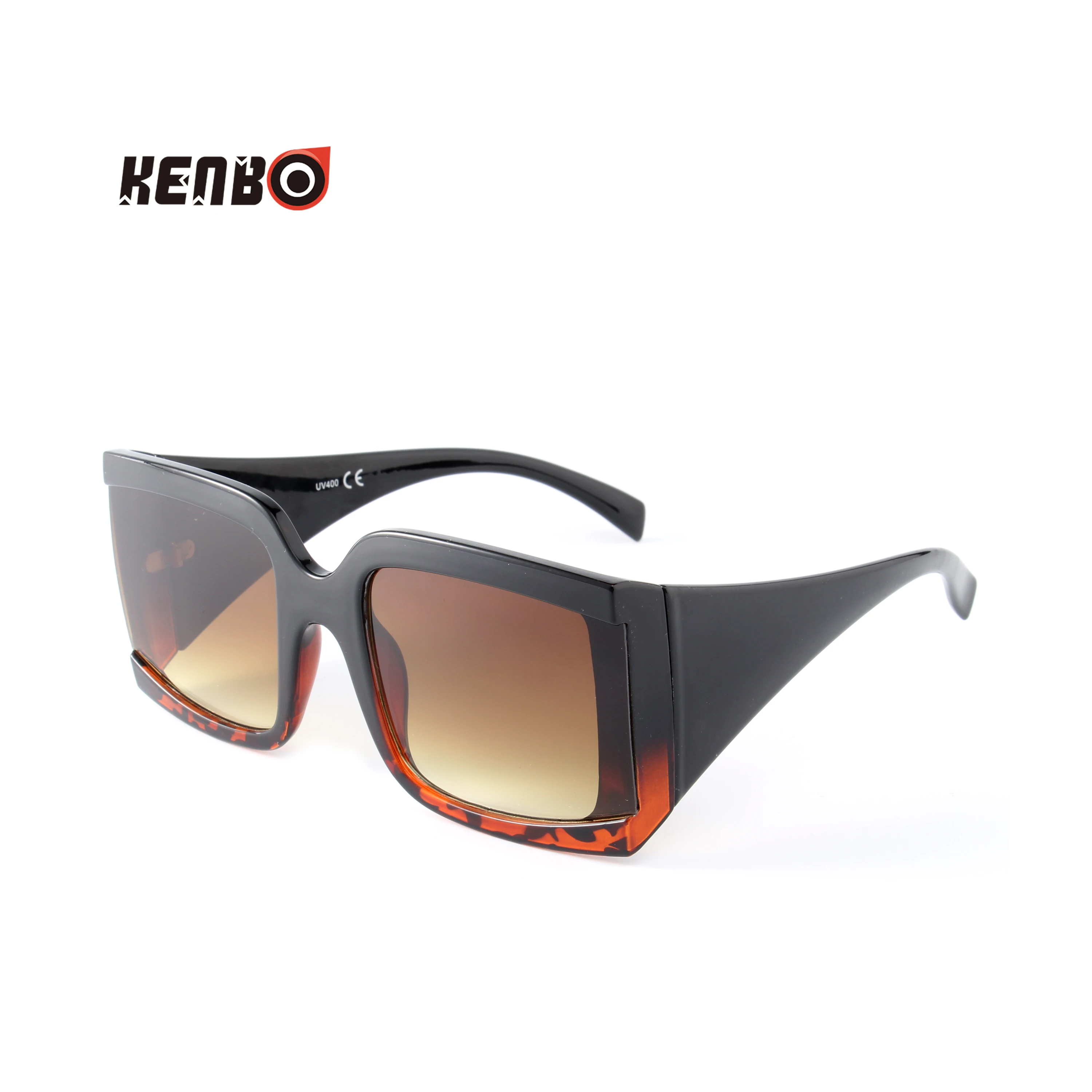 Kenbo-gafas de sol cuadradas Retro para hombre y mujer, lentes de sol de montura ancha, de diseñador, de gran tamaño, para conducir y pescar