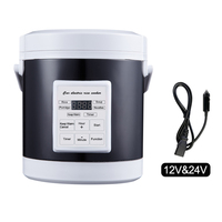 12V 24V Mini Car Rice Cooker 1.6L  car trucks electric soup porridge cooking machine food steamer warmer fast heating lunch box