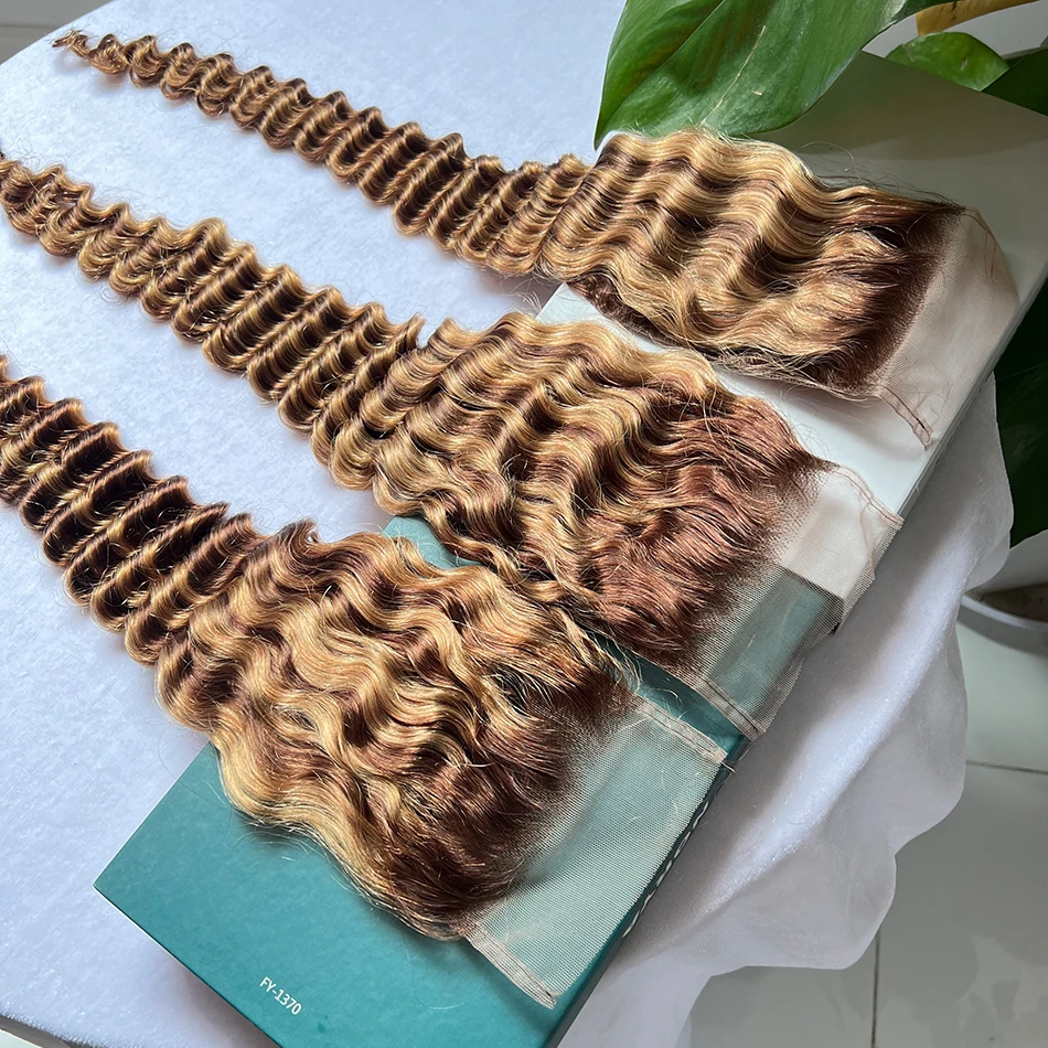 P4/27 تسليط الضوء على اللون 4x6 بوصة الدانتيل الشفاف إغلاق موجة عميقة الشعر البشري ابيض عقدة غير مرئية الدانتيل فيتنام الشعر الخام