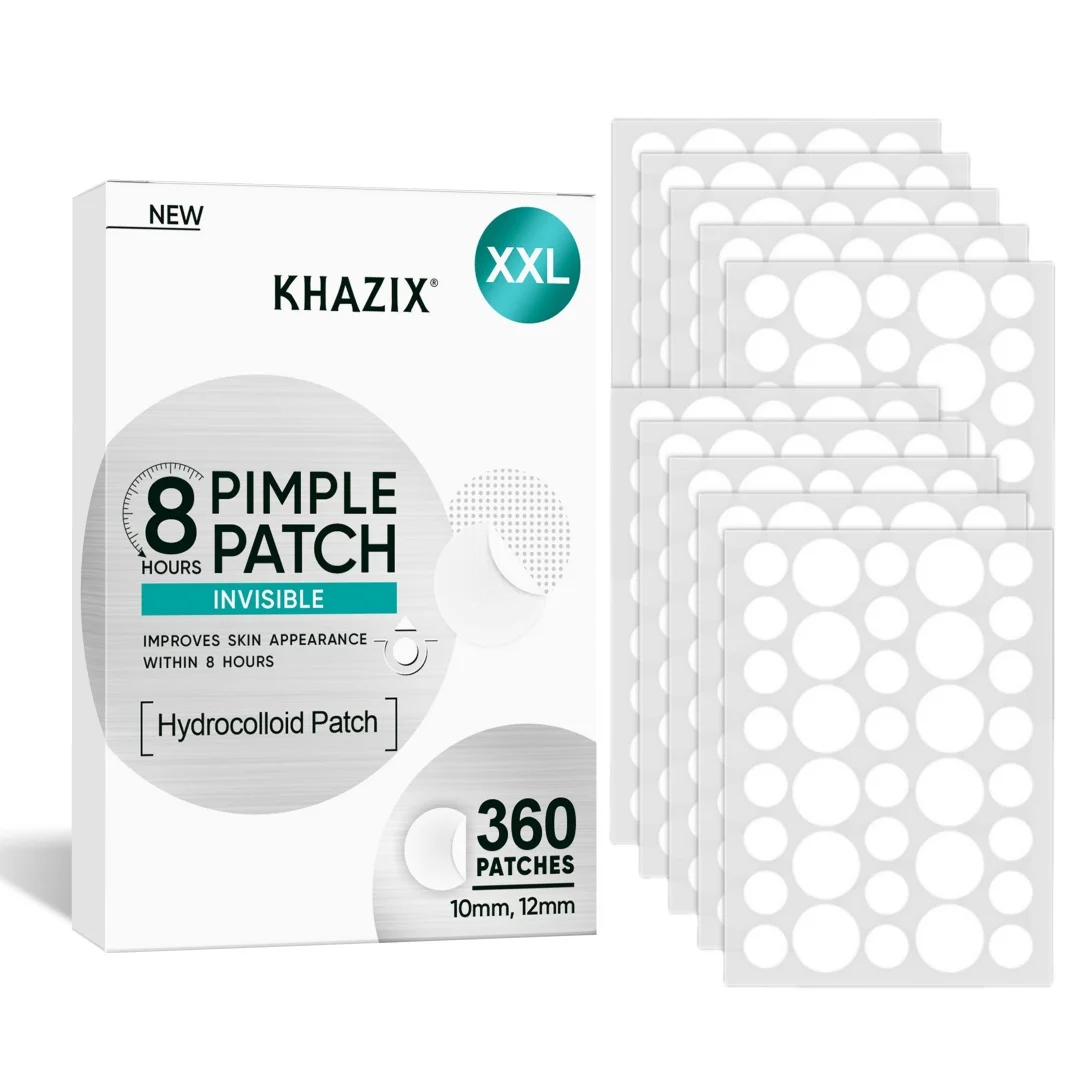 360Pcs Hydrocolloid Pimple Patch, Hydrocolloid Spot Stickers, Covering Zits and Defect, Nighttime Spot Stickers for Face
