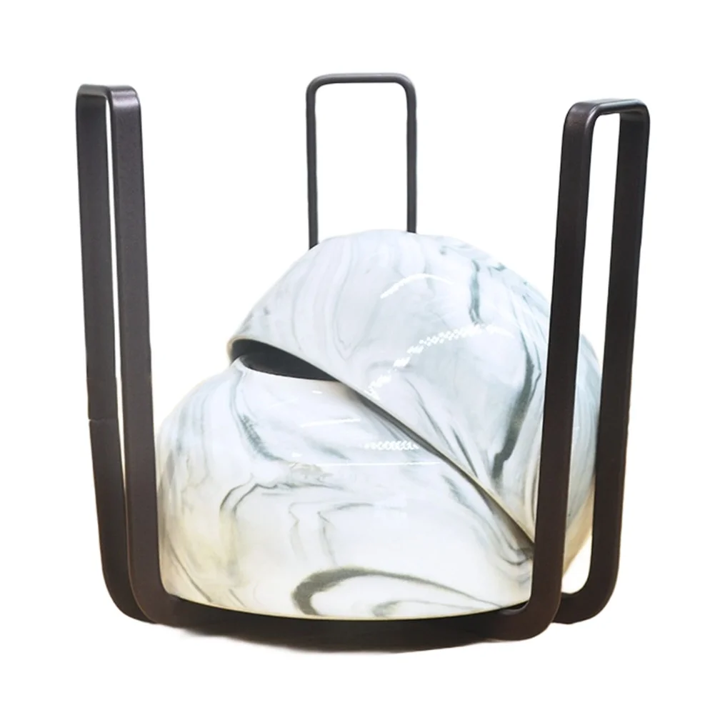 Carbon Steel Dish Rack Designed for Bowls up to 4.8 Inches Diameter Bowl and Plate Organizer with Efficient Air Flow for Kitchen