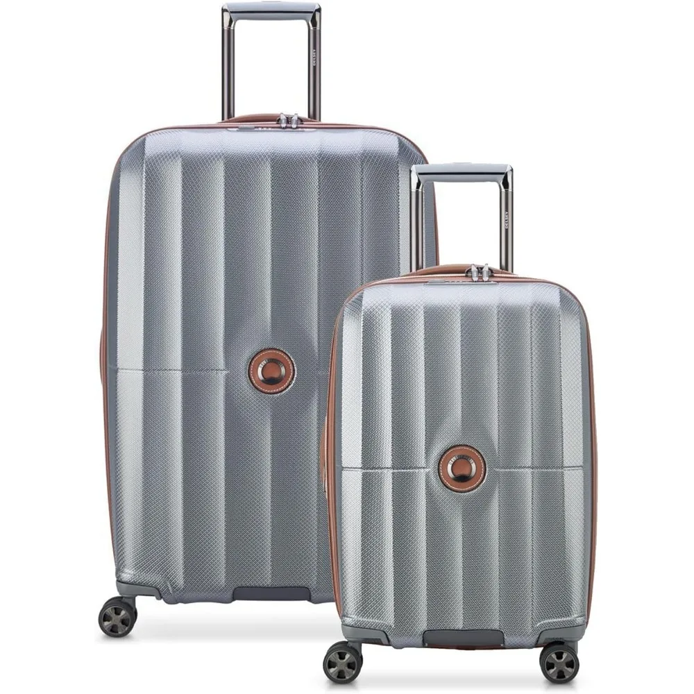 DELSEY PARIS Maleta expandible rígida con ruedas giratorias, juego de 2 piezas, platino, juego de 2 piezas (21/28)