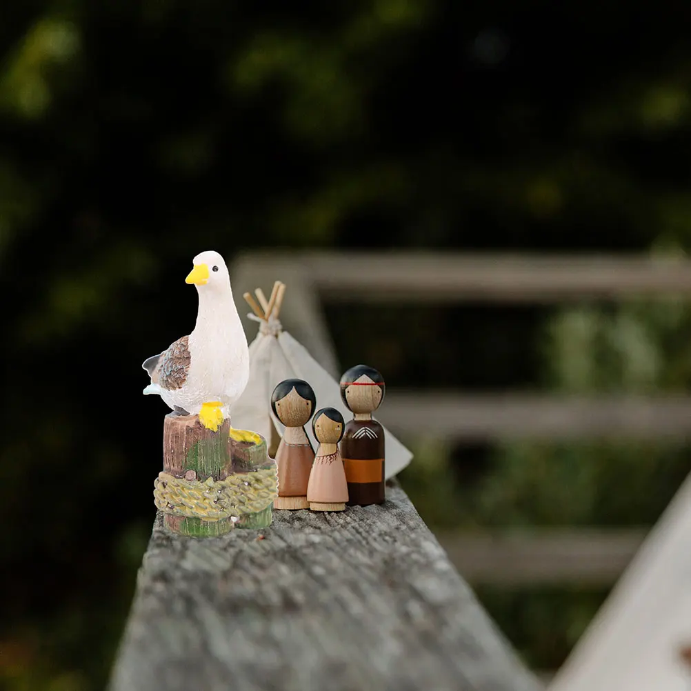 

3 Pcs Resin Micro L scape Birds Decorative Aquarium Model Seagull Mini Fish Tank L scaping nament Lifelike Wear Resistant
