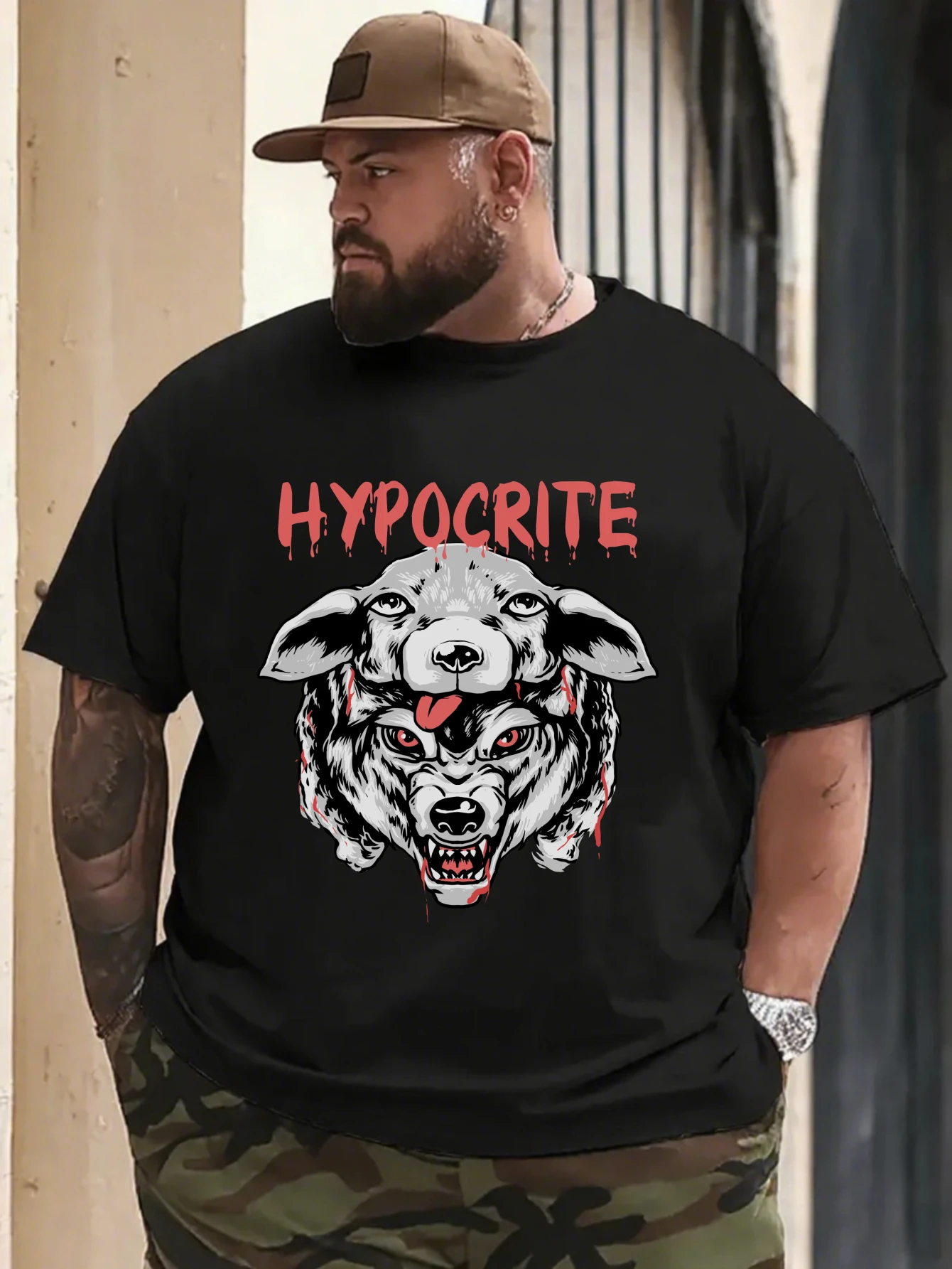 

Vintage Hypnotic Eye Graphic T-Shirt for Men, Mystic Style Short Sleeve Tee, Casual Hypnotic Eye Print Tops