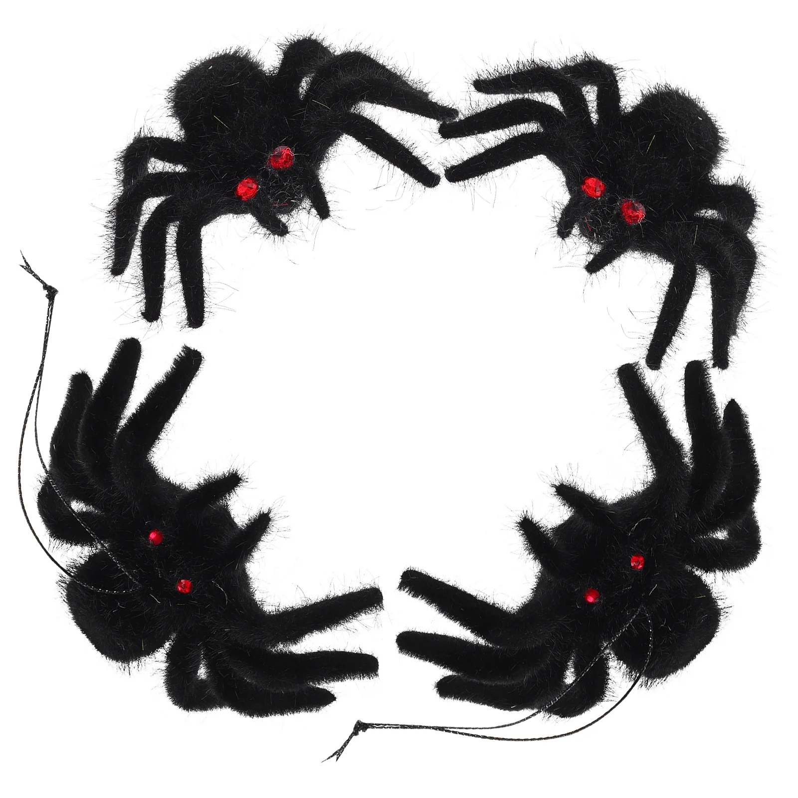 

4pcs Realistic Spider Decorations Fake Plastic Spiders For Halloween Party Props Scare Fun Prank Haunted Decor Party