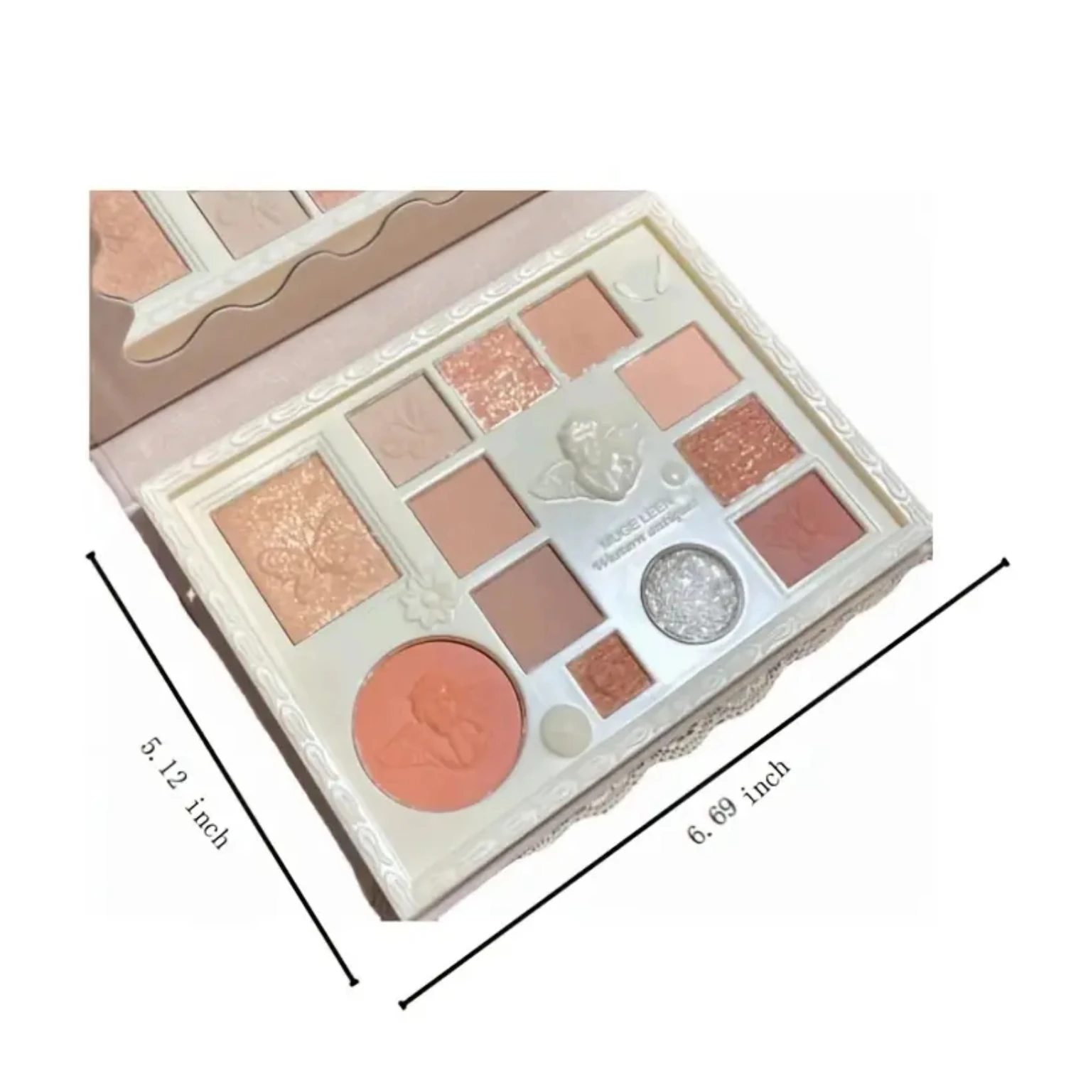 Palette di ombretti glitterati perlati altamente pigmentati - Evidenziatore in polvere impermeabile per un trucco snellente duraturo - Perfetto