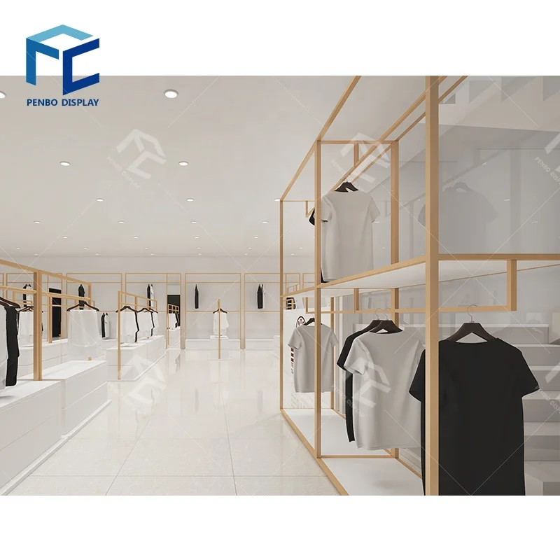 custom.Simple Garment Shop Interior Design Custom Cloth Shop Fittings-Shirt Display Accessories Clothing Store