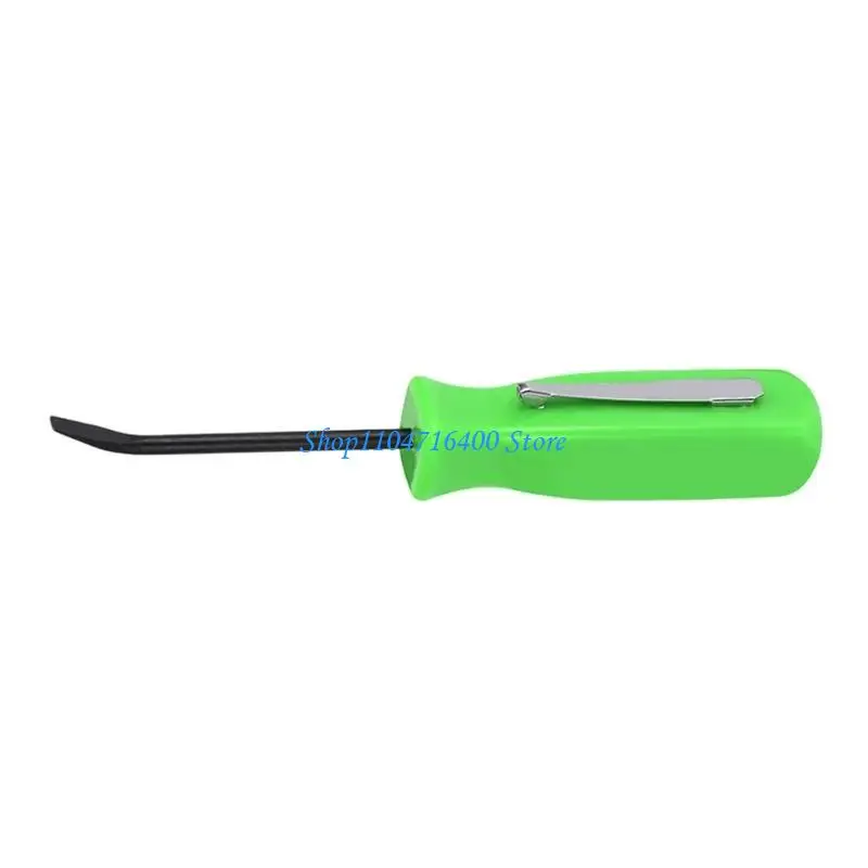 

y1gd Multifunction Small Pry Bar Pocket Pry Bar with Clip Short Angled Operating Handy Tool for Car Repair 4 Sided Grip Tool